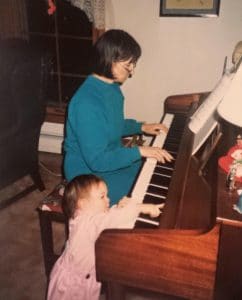 Baby Kathryn piano